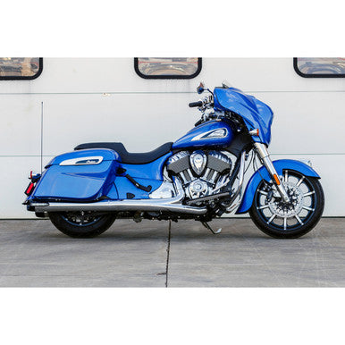S&S Cycle #550-1076 - 4" Broadhead Slip-On Mufflers - Slash Cut - Chrome
