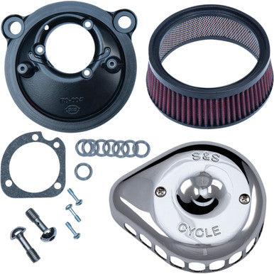 S&S Cycle #170-0439C - Mini Teardrop Stealth Air Cleaner Kit - Chrome
