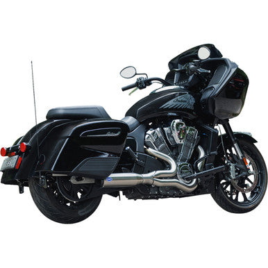 S&S Cycle #550-1082 - 2-into-1 Qualifier Exhaust System - Race Only - Brushed - Stainless Steel