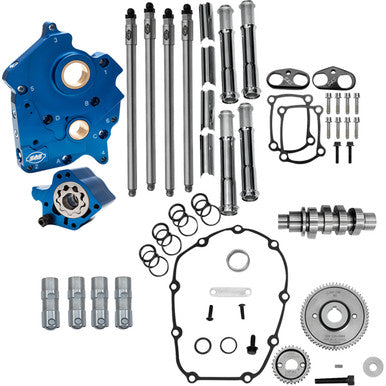 S&S Cycle #310-1386A - Cam Chest Kit - Water Cooled - Gear Drive - 496 Cam - Chrome Pushrod Tubes - M8