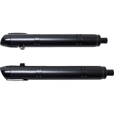 S&S Cycle #550-1075 - 4" Broadhead Slip-On Mufflers - Slash Cut - Black
