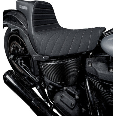 Slyfox #4701B-slyfox - High Noon Seat - Vinyl - Classic Stitch - Silver Logo - FL/FX '18-'24