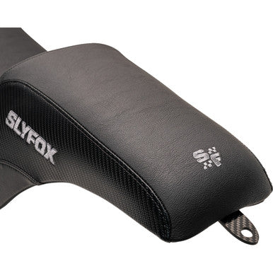 Slyfox #0802-1590 - Lowrider Drifter Seat - Gray Logo - Smooth Vinyl - Carbon Fiber - FXLR/FLSB '18-'24