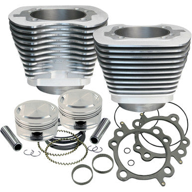 S&S Cycle #910-0200 - 95" Big Bore Cylinder Kit - Silver - Twin Cam