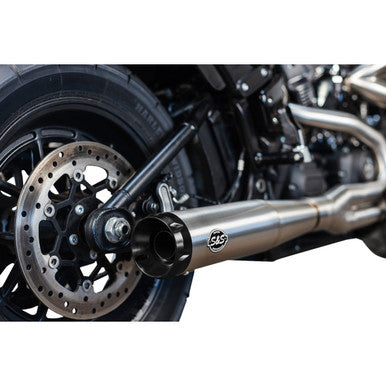 S&S Cycle #550-0996B - 2-into-1 Superstreet Exhaust System - 50 State - M8 Softail - Stainless Steel