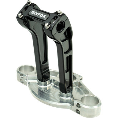 Slyfox #SF-1002-08-B - Handlebar Riser Kit - Pullback - 1" Clamping - 8" Rise - Black