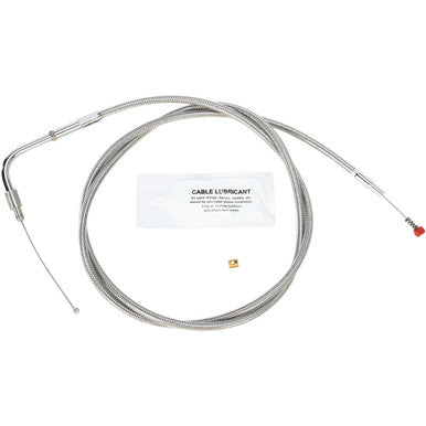 Barnett #10230400168 - Stainless Steel Idle Cable - +8" - '02-'07 Touring