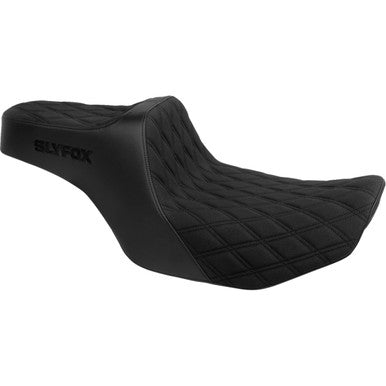 Slyfox #4704C-SlyFox - High Noon Seat - Double Diamond - Black Logo - Black Stitch - FLH/FLT '23-'25