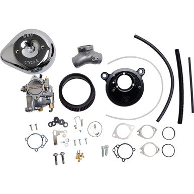 S&S Cycle #110-0149 - Super E Carburetor with Stealth Air Cleaner Kit - Chrome - Twin Cam