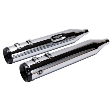 S&S Cycle #550-1079 - 4-1/2" GNX Slip-On Mufflers - Chrome