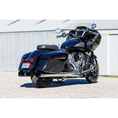 S&S Cycle #550-1076 - 4" Broadhead Slip-On Mufflers - Slash Cut - Chrome
