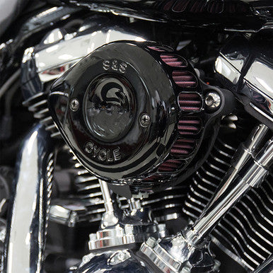S&S Cycle #170-0436C - Mini Teardrop Stealth Air Cleaner Kit - Gloss Black