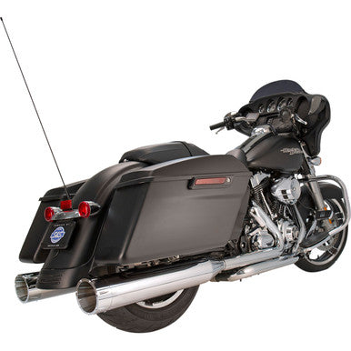 S&S Cycle #550-0624 - 4-1/2" MK45 Performance Mufflers - Chrome with Chrome Tracer
