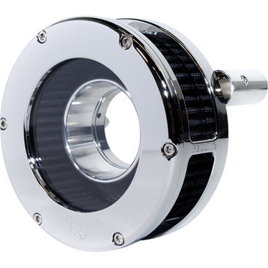 Feuling Parts #5548-S - Slim BA Air Cleaner Kit - Chrome/Clear - Black Filter - Twin Cam