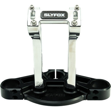 Slyfox #SF-1004-08-R - Handlebar Riser Kit - Pullback - 1-1/8" Clamping - 8" Rise - Raw