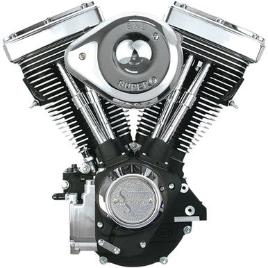S&S Cycle #310-0238 - V80 Series Engine - Wrinkle Black - Custom Frame | Evolution Big Twin