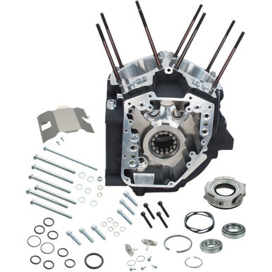 S&S Cycle #31-0181A - Engine Case - 4.125" Bore w/Stock Stud Pattern - 88A Engine Type - Wrinkle Black - Twin Cam