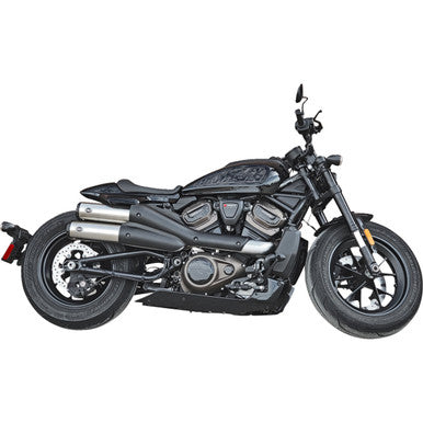 S&S Cycle #550-1111 - 4" Grand National Slip-On Mufflers - Stainless Steel - Sportster S